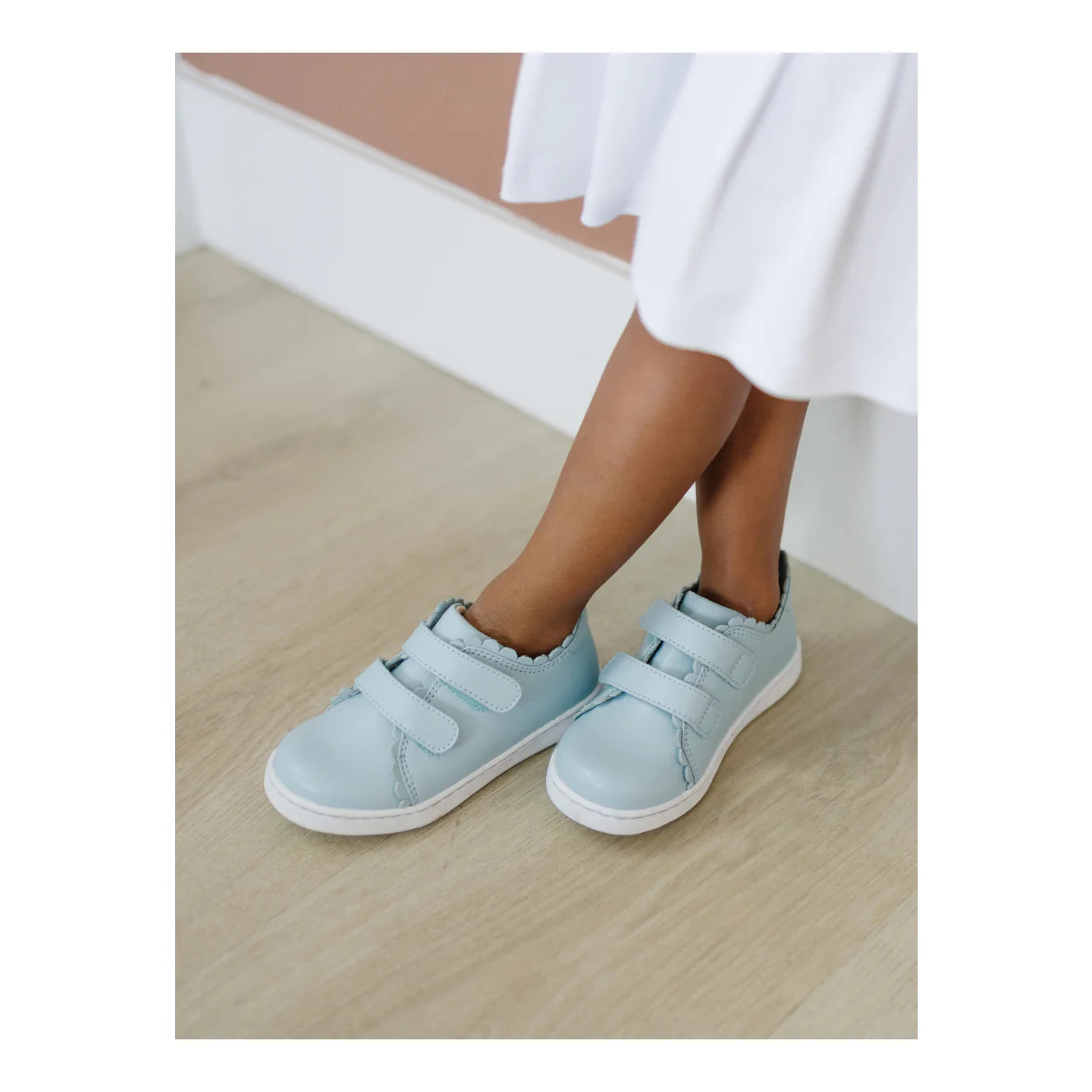Light Blue Caroline Scalloped Sneaker