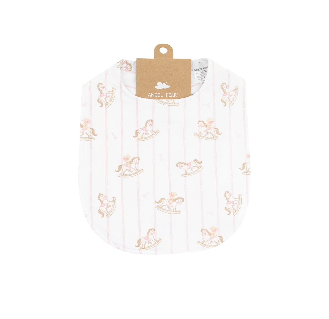 Pink Vintage Rocking Horse Bib