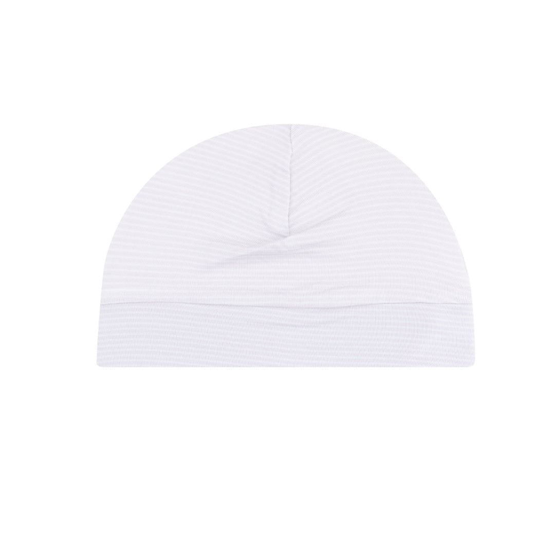 Grey Classic Stripe Beanie Hat