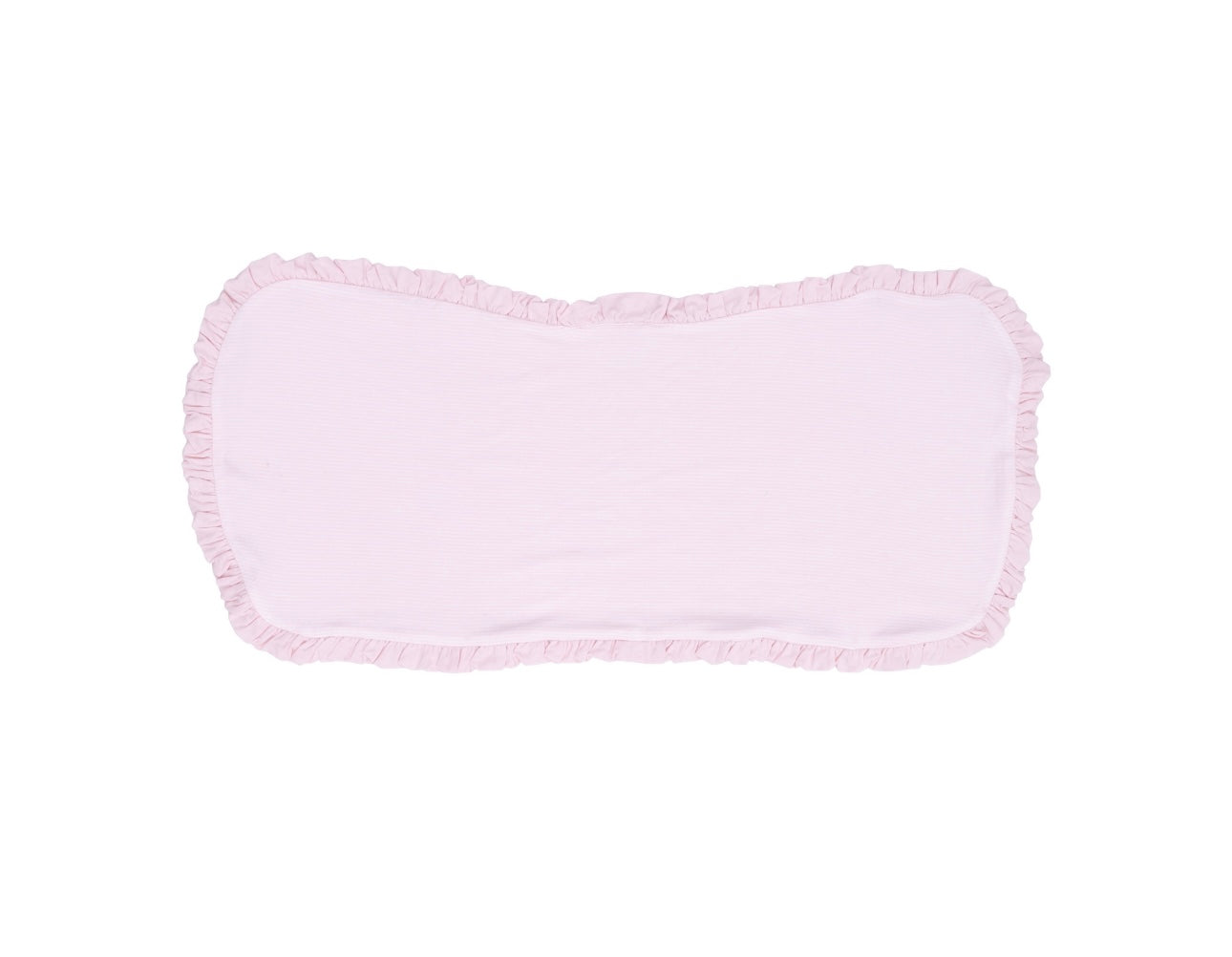 Pink Stripe Classic Ruffle Burp Cloth