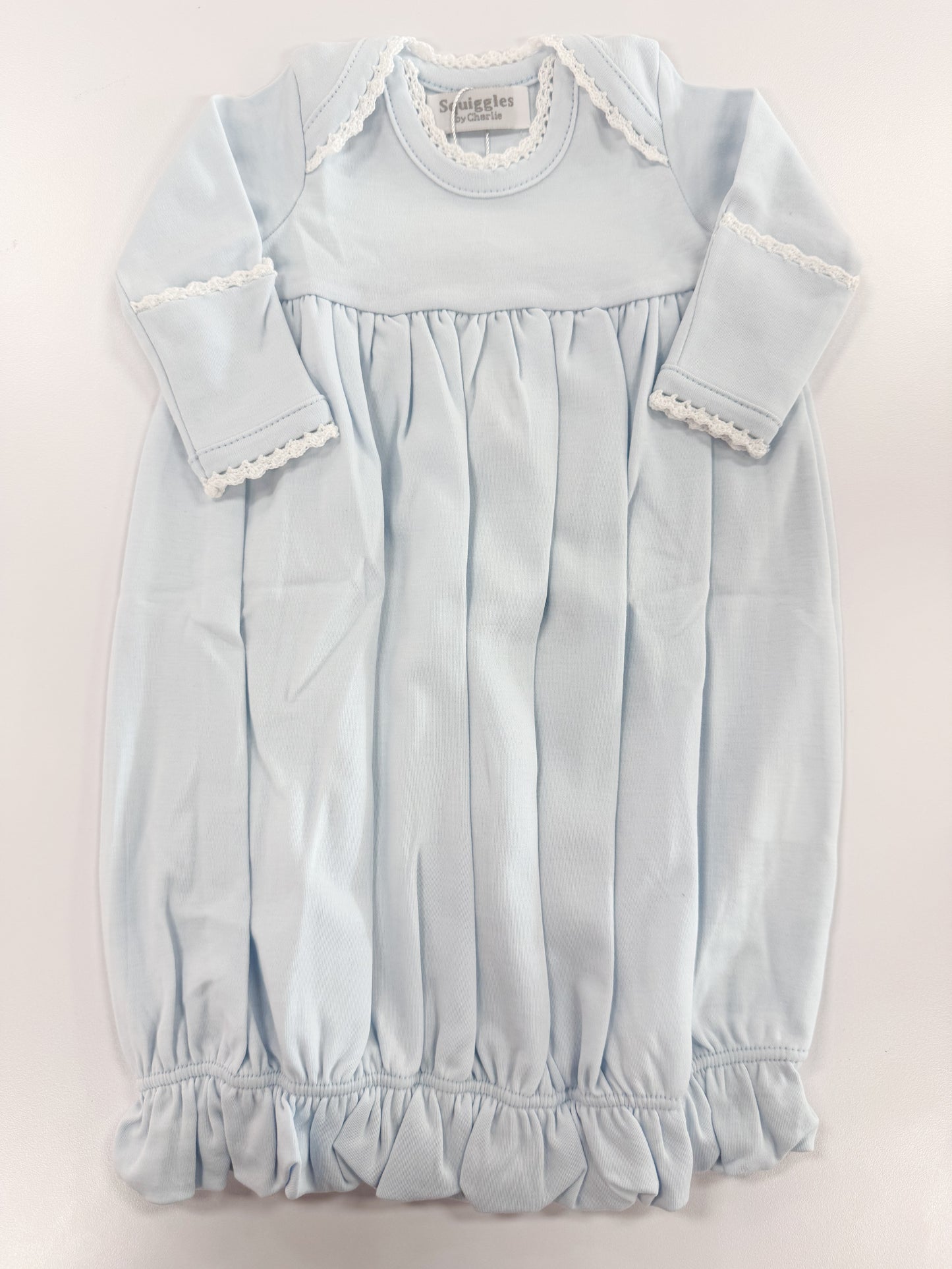 Blue Lap Shoulder Gown