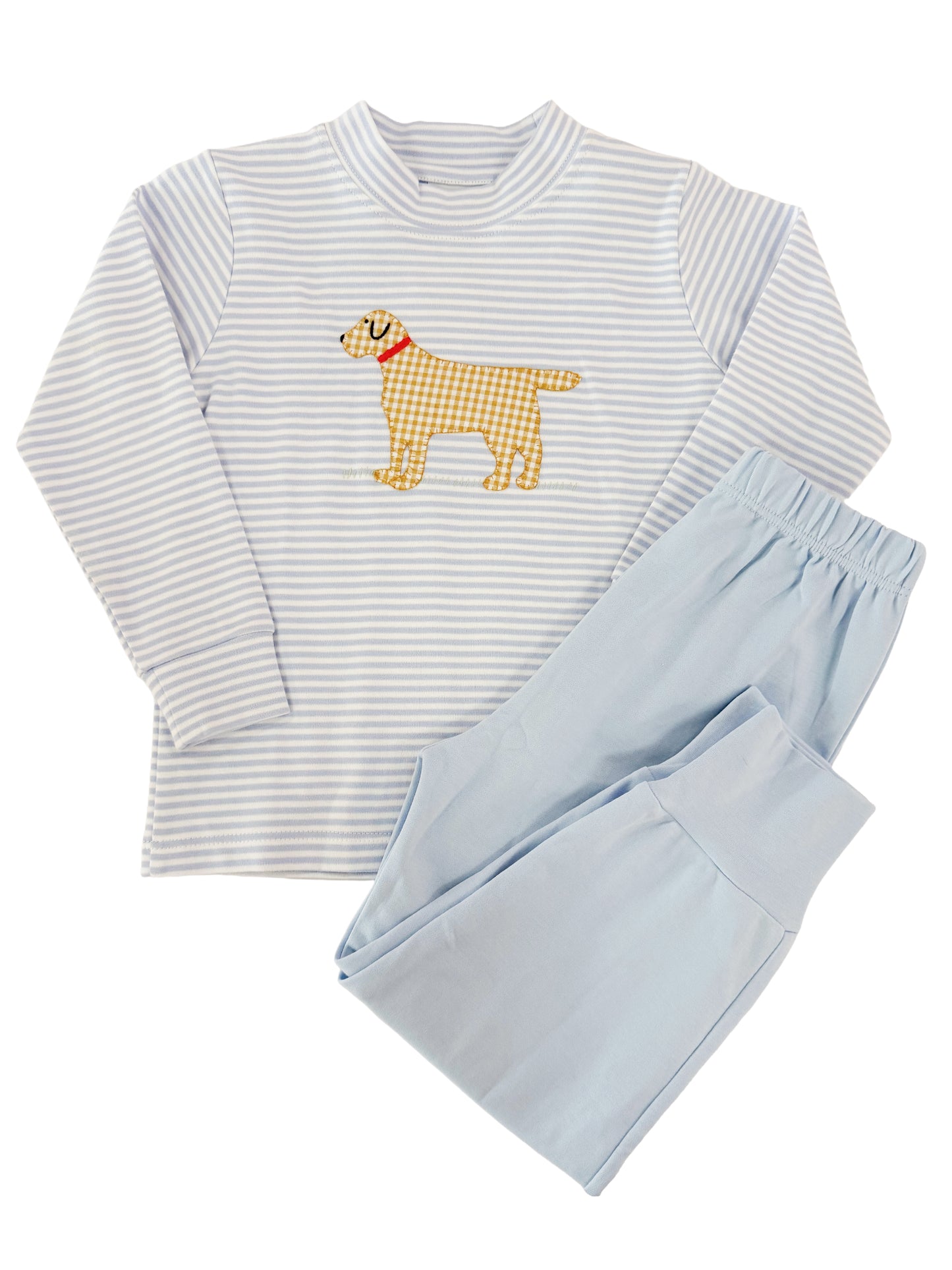 Blue Stripe Dog Pant Set