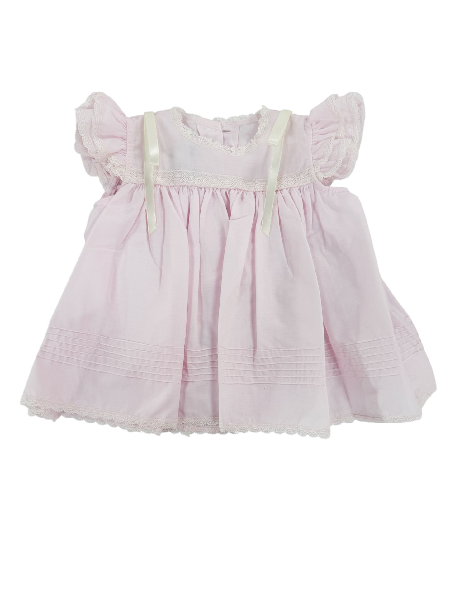 Caroline Pink Dress with Ecru Bows
