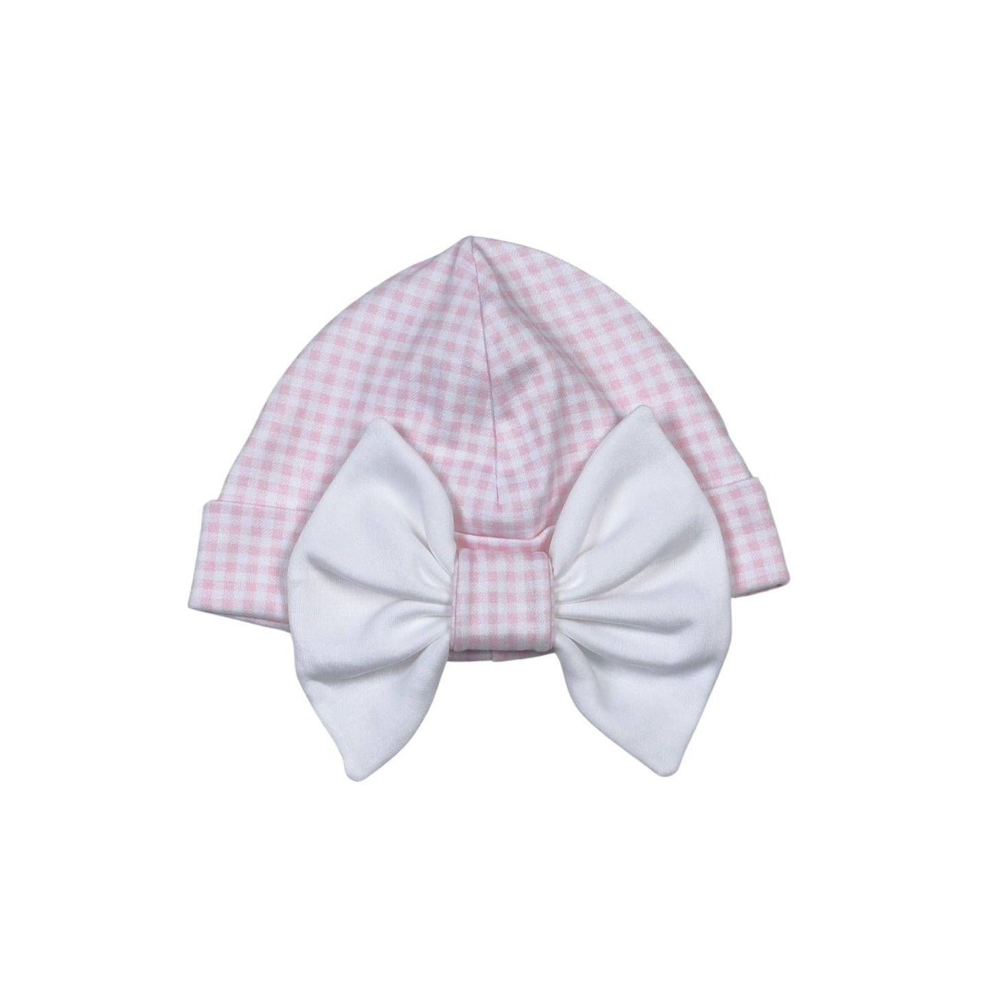 Pink Gingham Beanie