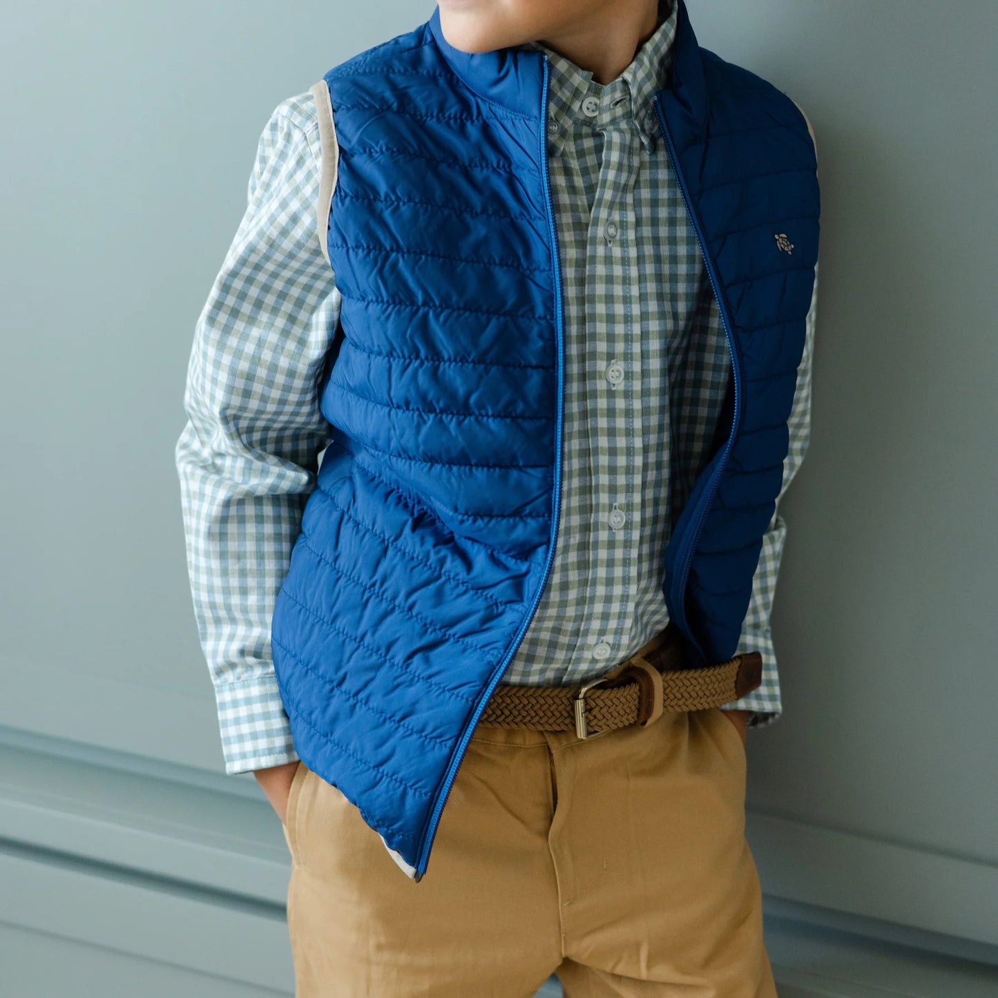 Navy Quilted Vest