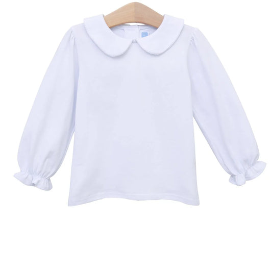 Peter Pan Collar Top- White