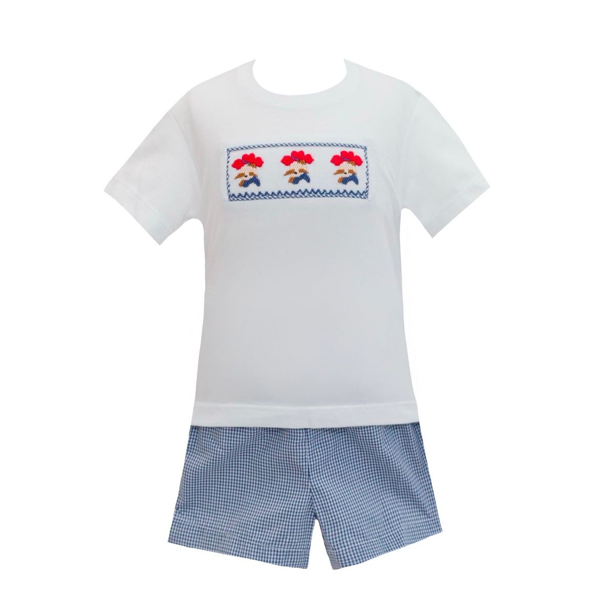 Navy Colonel Smock Short Set