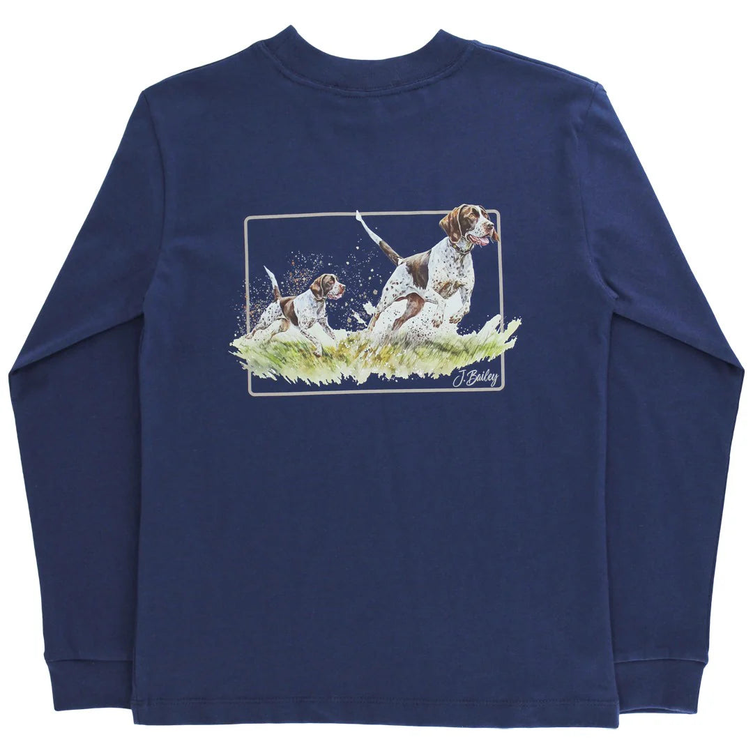 Pointers on Navy Logo Tee
