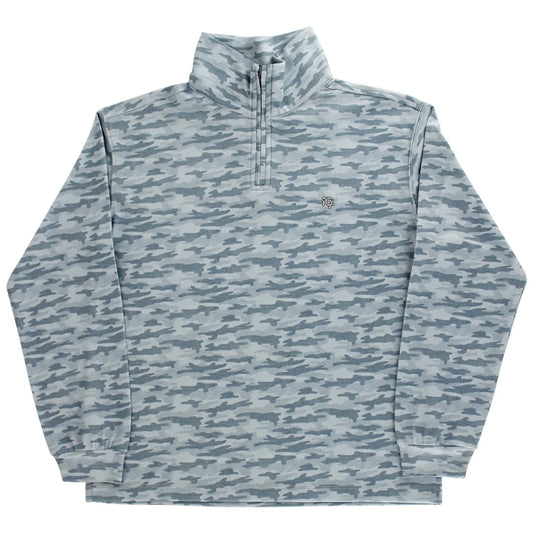 Grey Camo Half Zip Performance TShirt