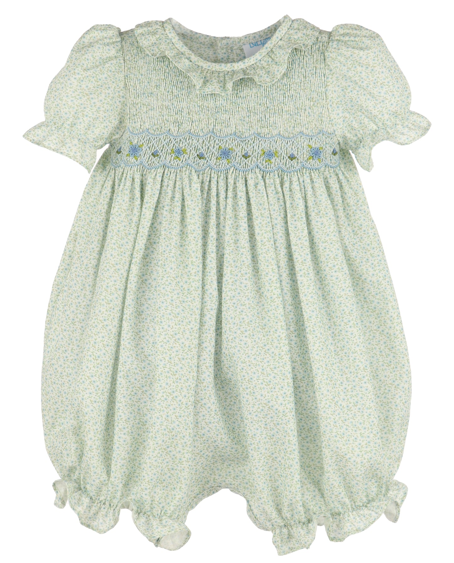 Harvest Floral Smock Bubble, Blue