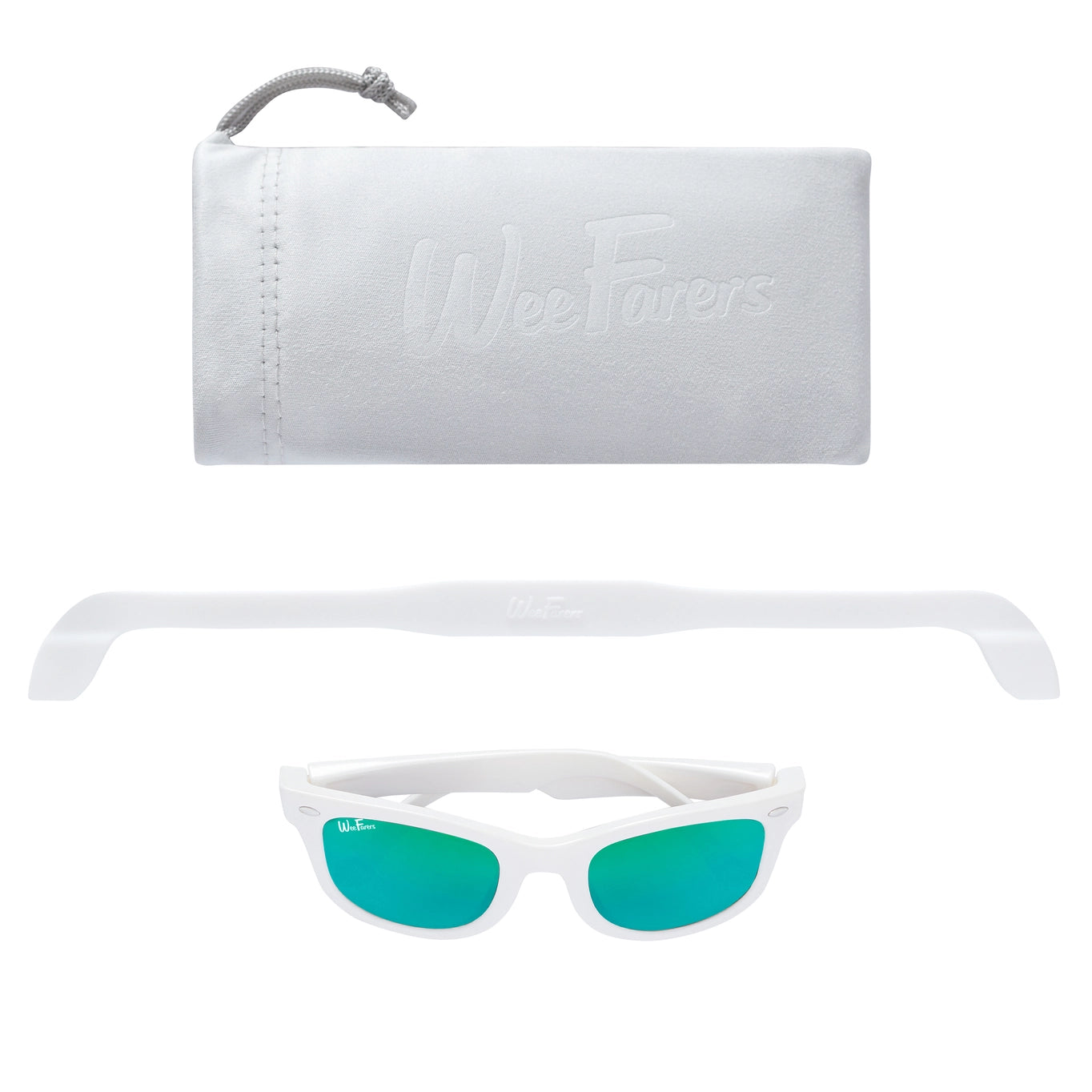 Polarized WeeFarers - White w/ Sea Green