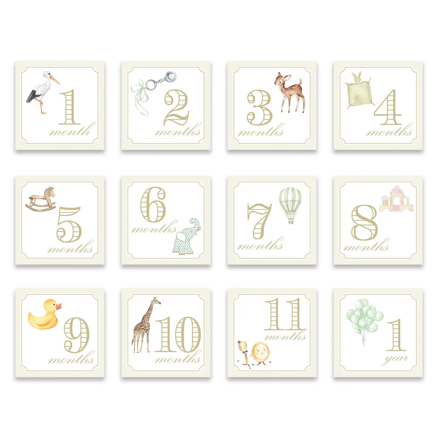 Milestone Cards - Classic Cream