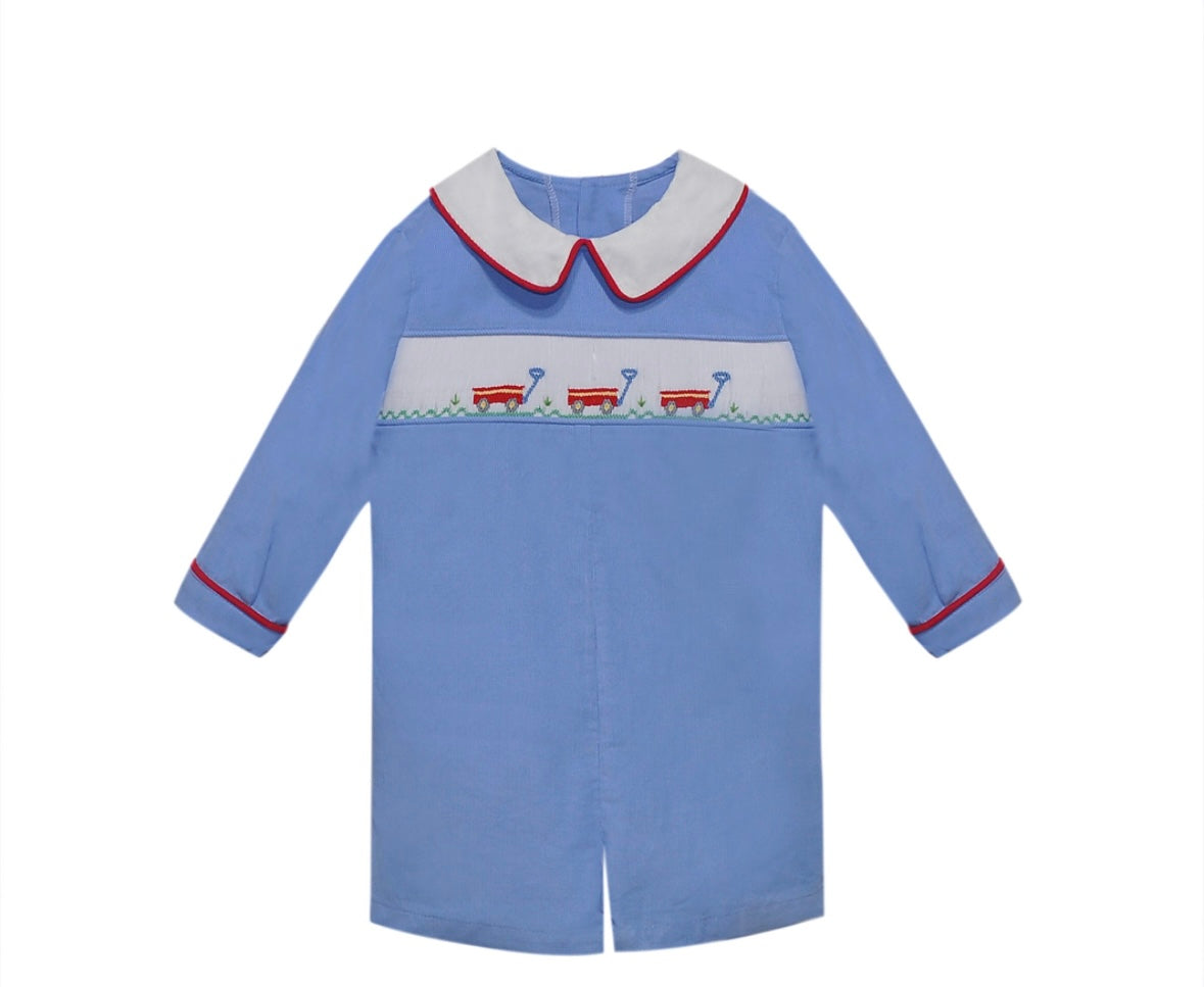 Blue William Boy Romper-Rickshaw