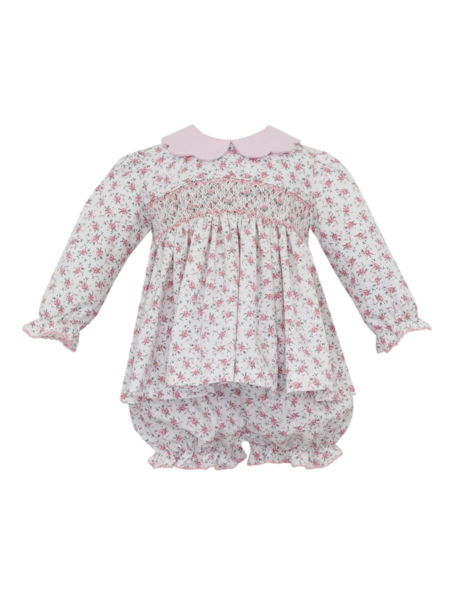 Jasmine-Pink English Garden Floral Bloomer Set