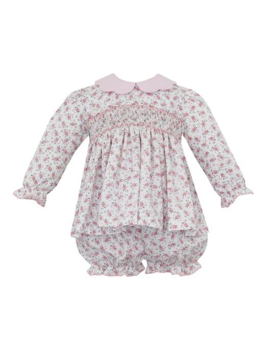 Jasmine-Pink English Garden Floral Bloomer Set