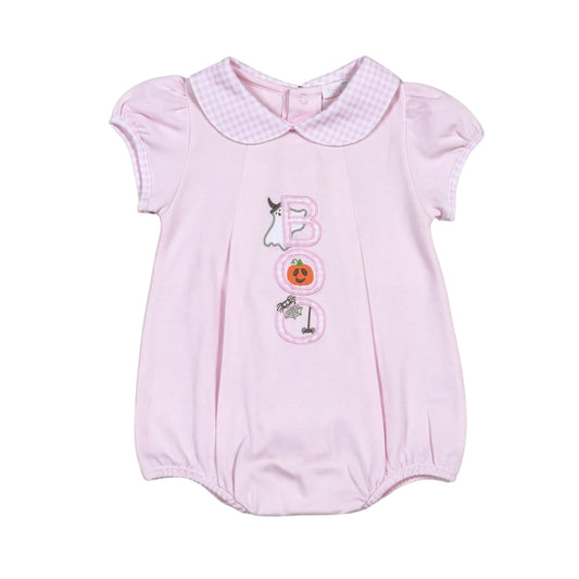 Spooky Pima Pink Applique Bubble