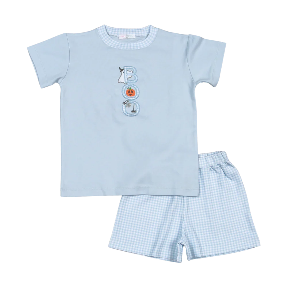 Spooky Pima Applique Short set