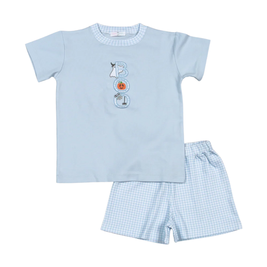 Spooky Pima Applique Short set