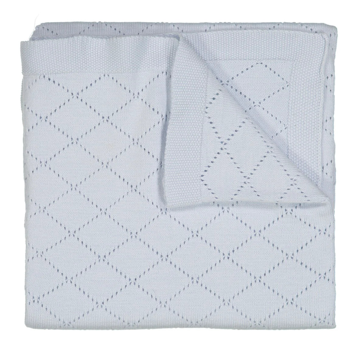 Cable Pointelle Knit Blanket