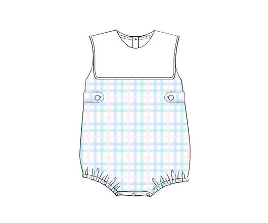 PRE ORDER Spring Plaid Boy Bubble