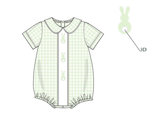 PRE ORDER Boys Green Bunnies Bubble