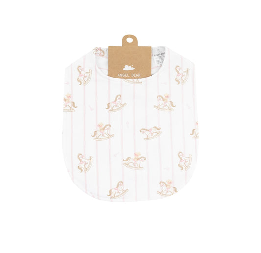 Pink Vintage Rocking Horse Bib