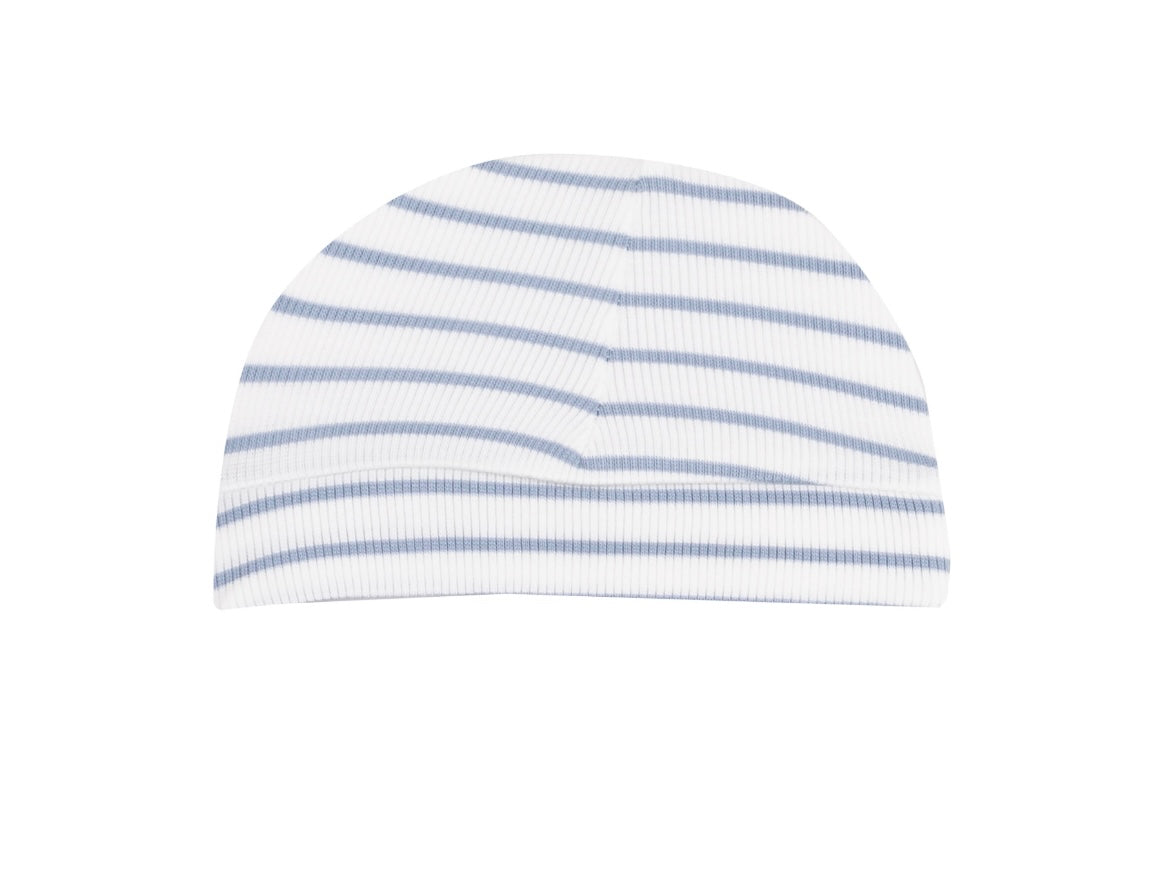 French Stripe Dusty Blue Beanie Hat
