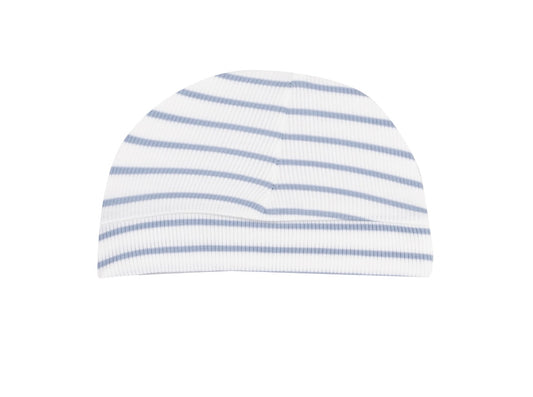 French Stripe Dusty Blue Beanie Hat