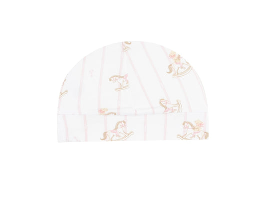 Pink Vintage Rocking Horse Beanie Hat