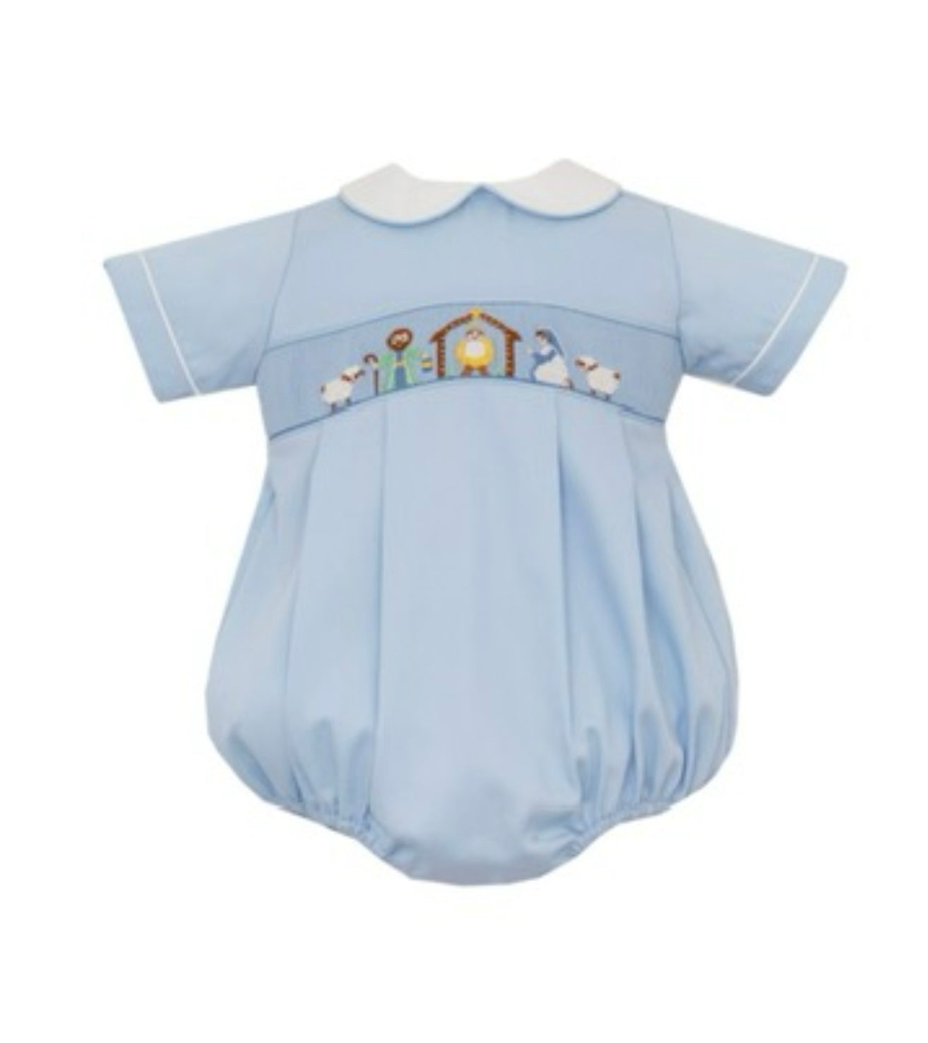 Nativity Boys Smocked Bubble