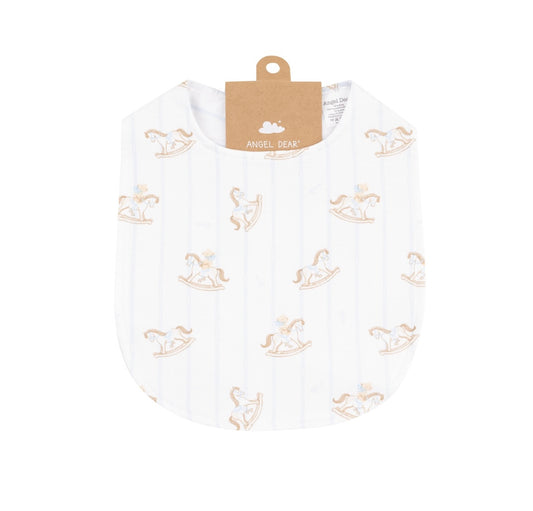 Blue Vintage Rocking Horse Bib