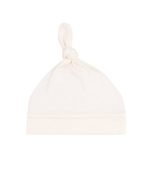Solid Cream Knotted Hat