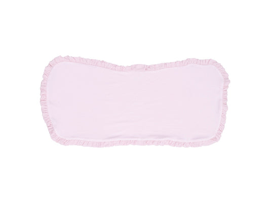 Pink Stripe Classic Ruffle Burp Cloth