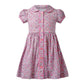 Purple Floral Button-Front Dress
