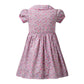 Purple Floral Button-Front Dress