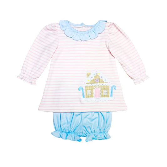 Gingerbread Knit Bloomer Set