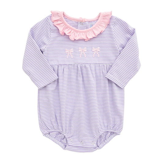 Purple Stripe Bow Bubble