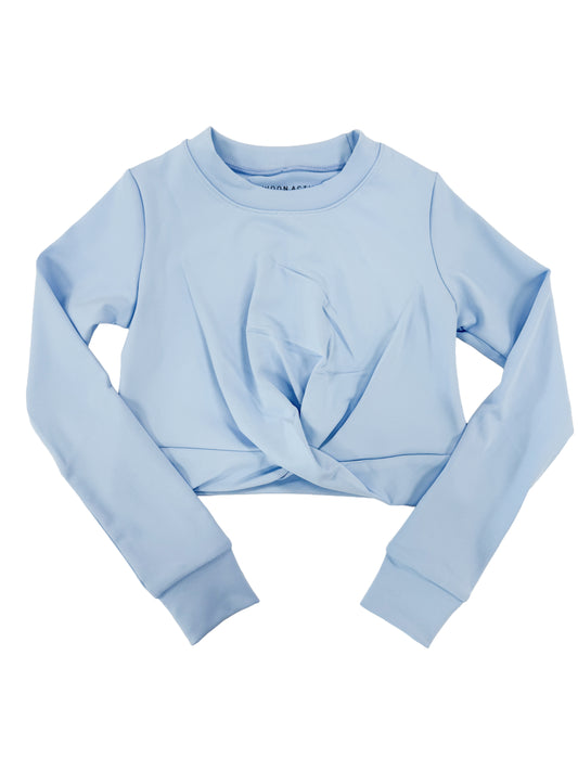 Blue Athletic Knot Top