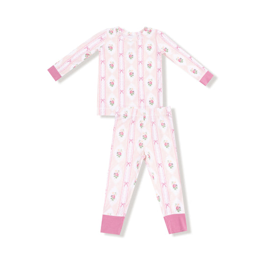 Ogee Floral Lace Pajama Set