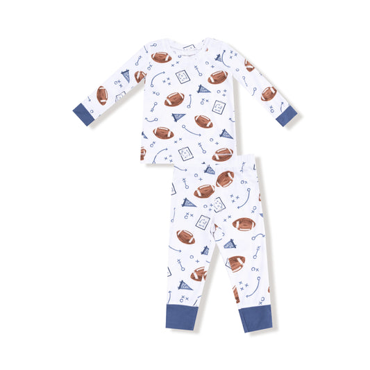 Navy Touchdown Pajama Set