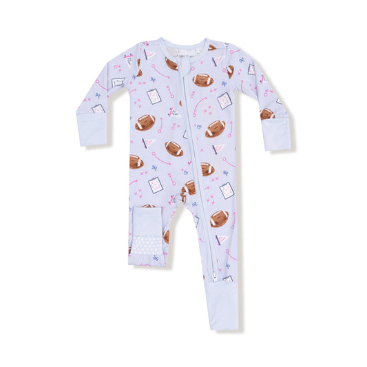 Lavender Touchdown Zipper Pajama