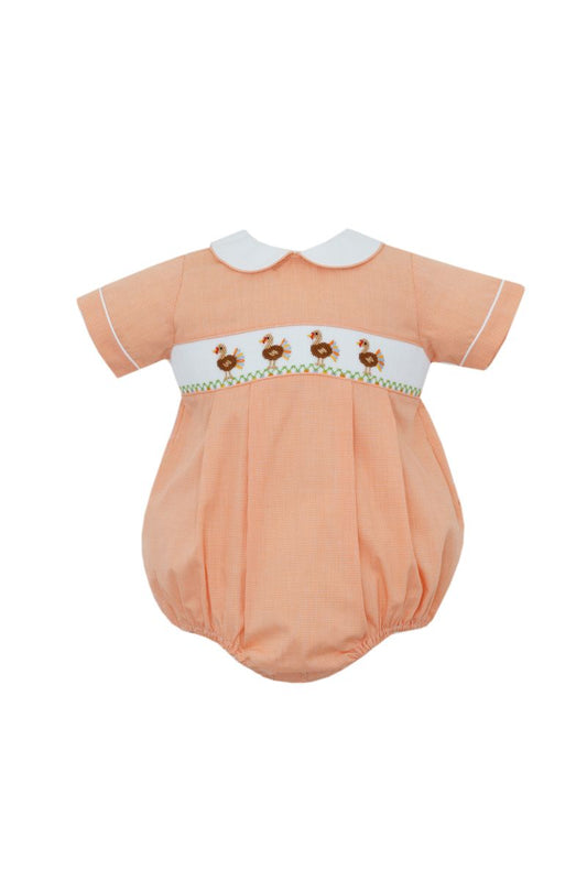 Orange Check Turkey Boy Bubble