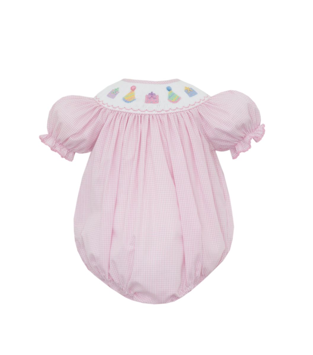 Pink Smocked Birthday Bubble
