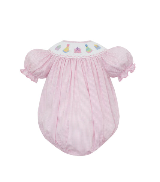 Pink Smocked Birthday Bubble