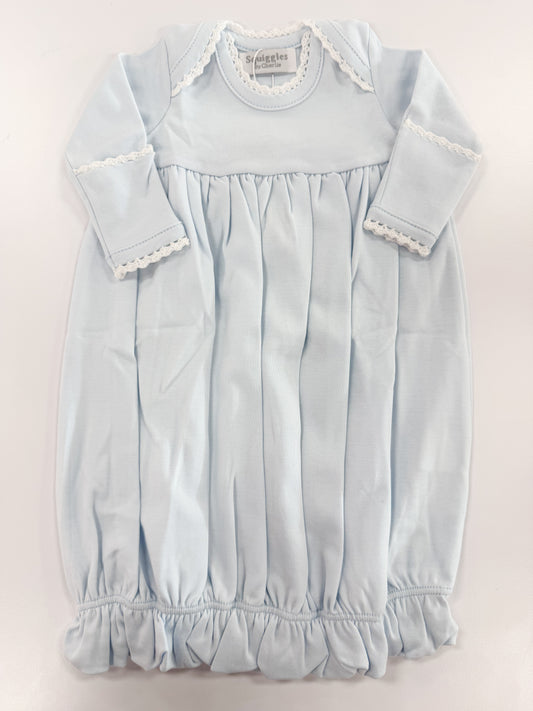 Blue Lap Shoulder Gown