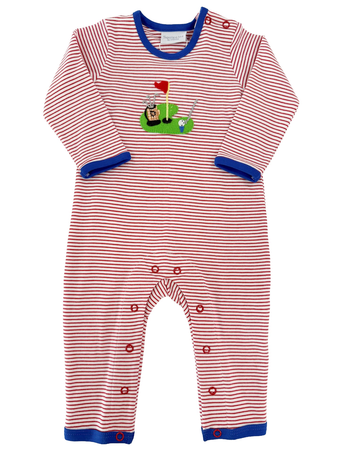 Red Stripe Golf Romper