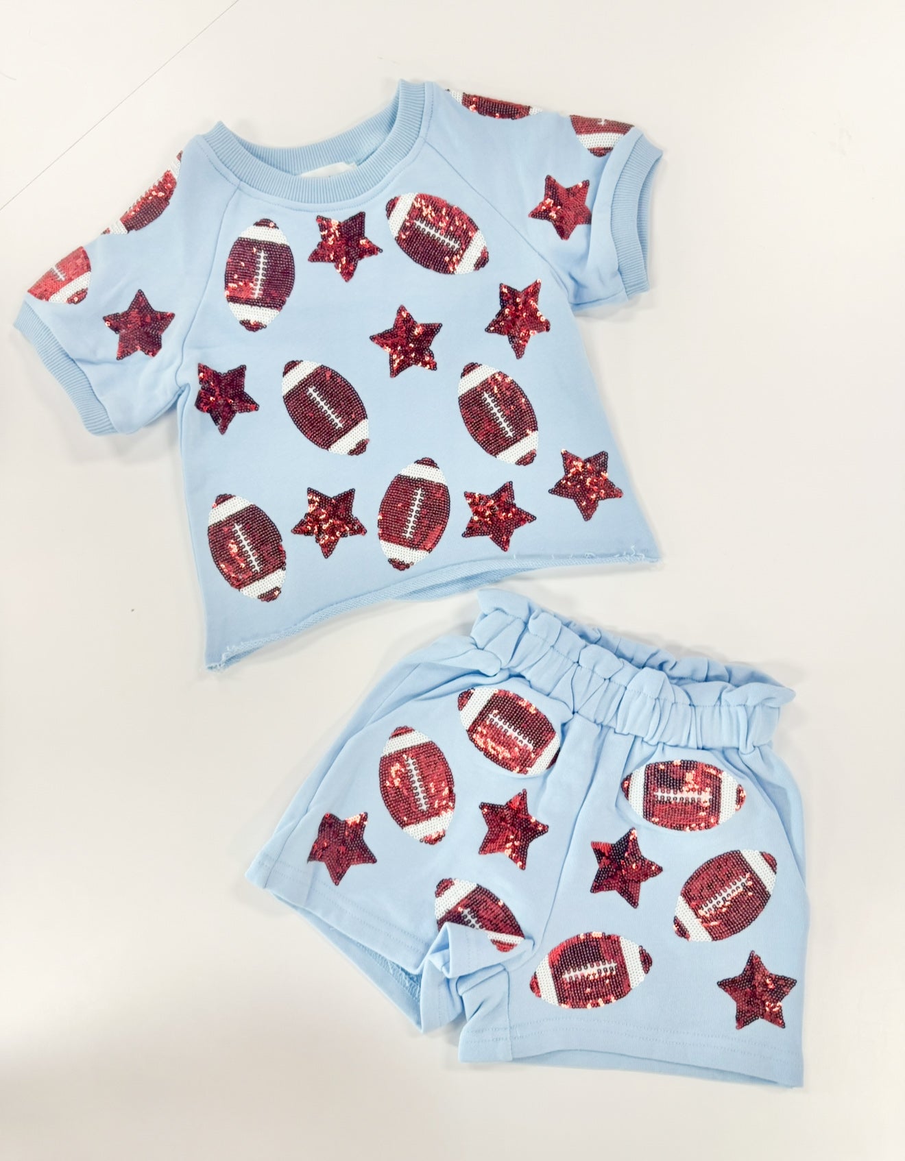 Light Blue Football Top