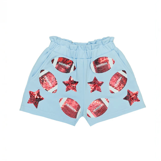 Light Blue Football Shorts