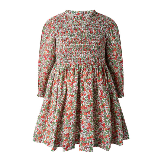 Blue Floral Button Front Dress