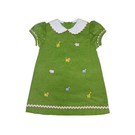 Louisa Safari Green Cord Dress